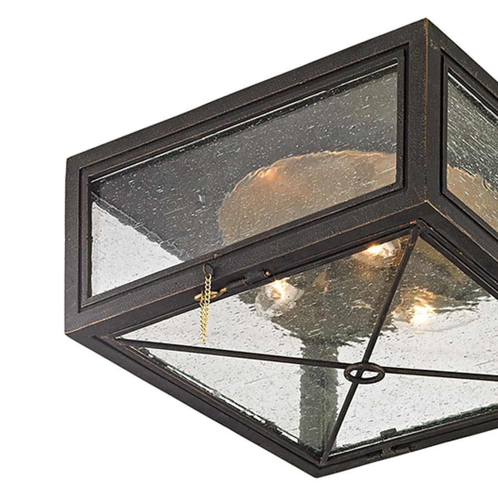 Randolph Outdoor Flush Mount Ceiling Light in Detail.
