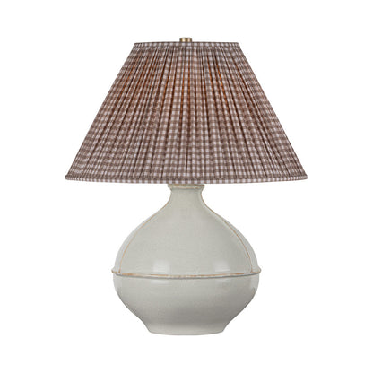 Salvage Table Lamp in Gingham Brown.