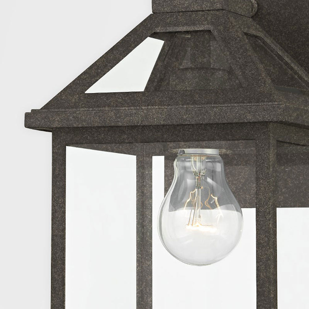 Sanders Outdoor Glass Wall Light in Detail.