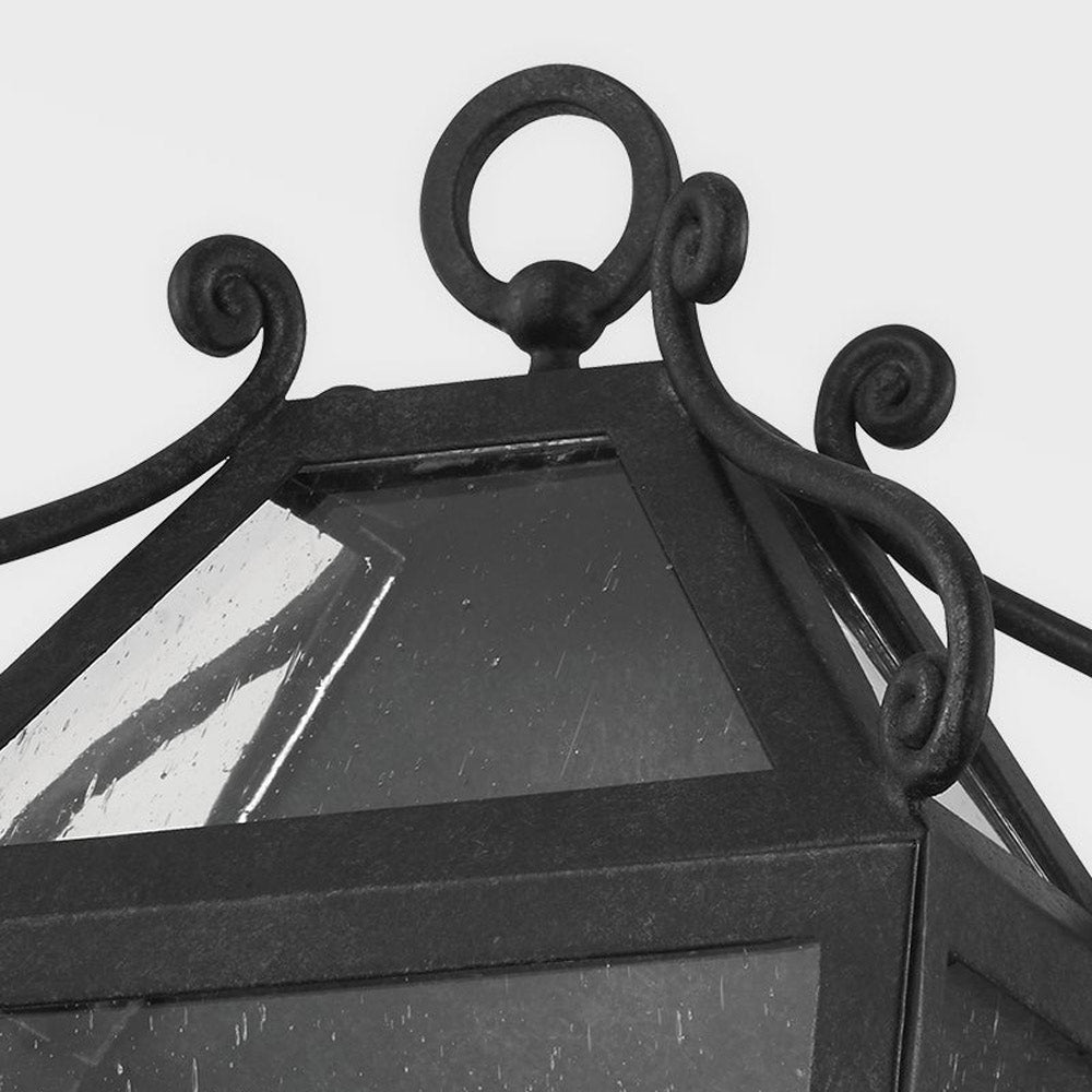 Santa Barbara County Outdoor Glass Wall Light in Detail.