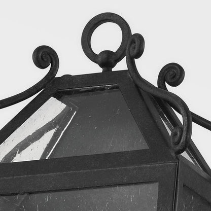 Santa Barbara County Outdoor Glass Wall Light in Detail.