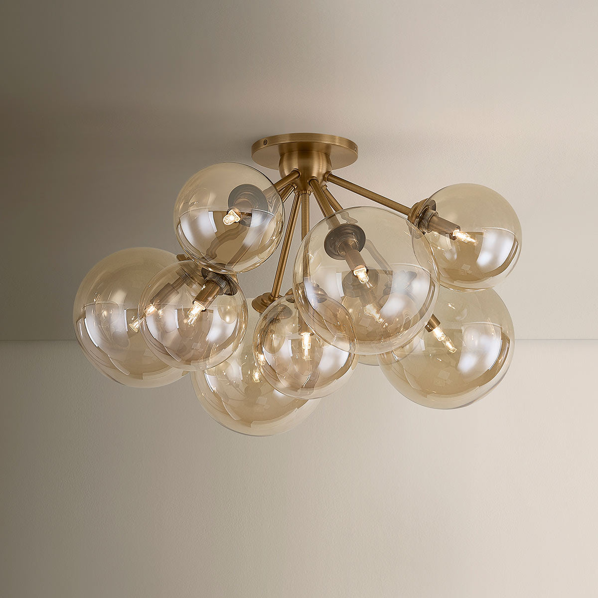 Santee Semi Flush Mount Ceiling Light in Detail.