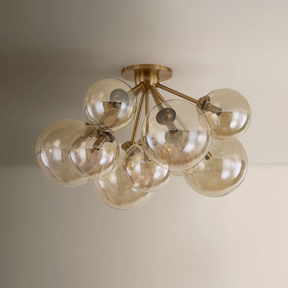 Santee Semi Flush Mount Ceiling Light in Detail.