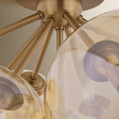 Santee Semi Flush Mount Ceiling Light in Detail.