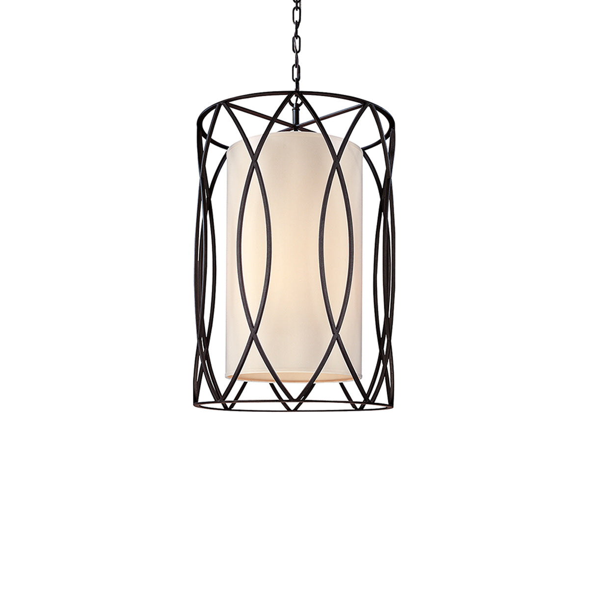 Sausalito Pendant Light in Textured Iron (17.75-Inch).