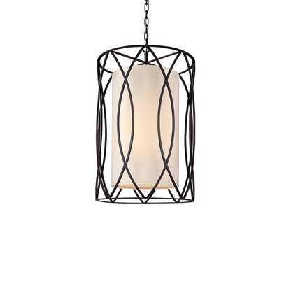 Sausalito Pendant Light in Textured Iron (17.75-Inch).