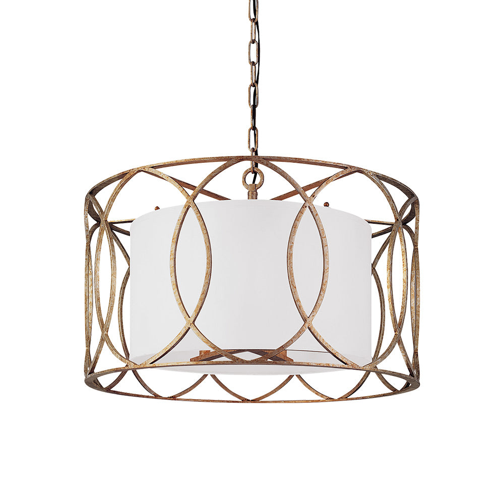 Sausalito Pendant Light in Silver Gold (25-Inch).