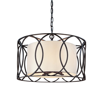 Sausalito Pendant Light in Textured Iron (25-Inch).