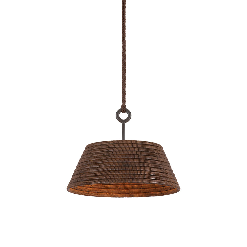 Sequoia Pendant Light in Textured Bronze (23.75-Inch).