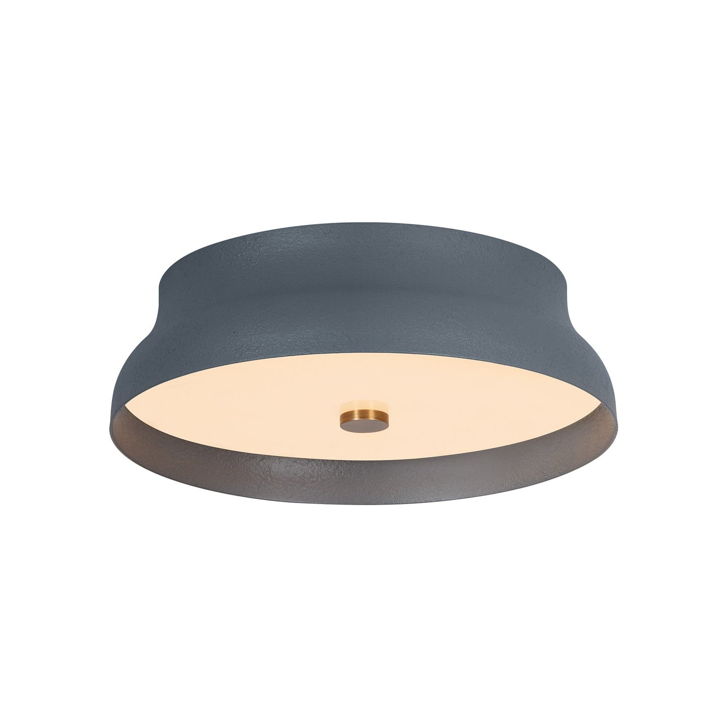 Shore LED Flush Mount Ceiling Light in Slate Gesso (12-Inch).