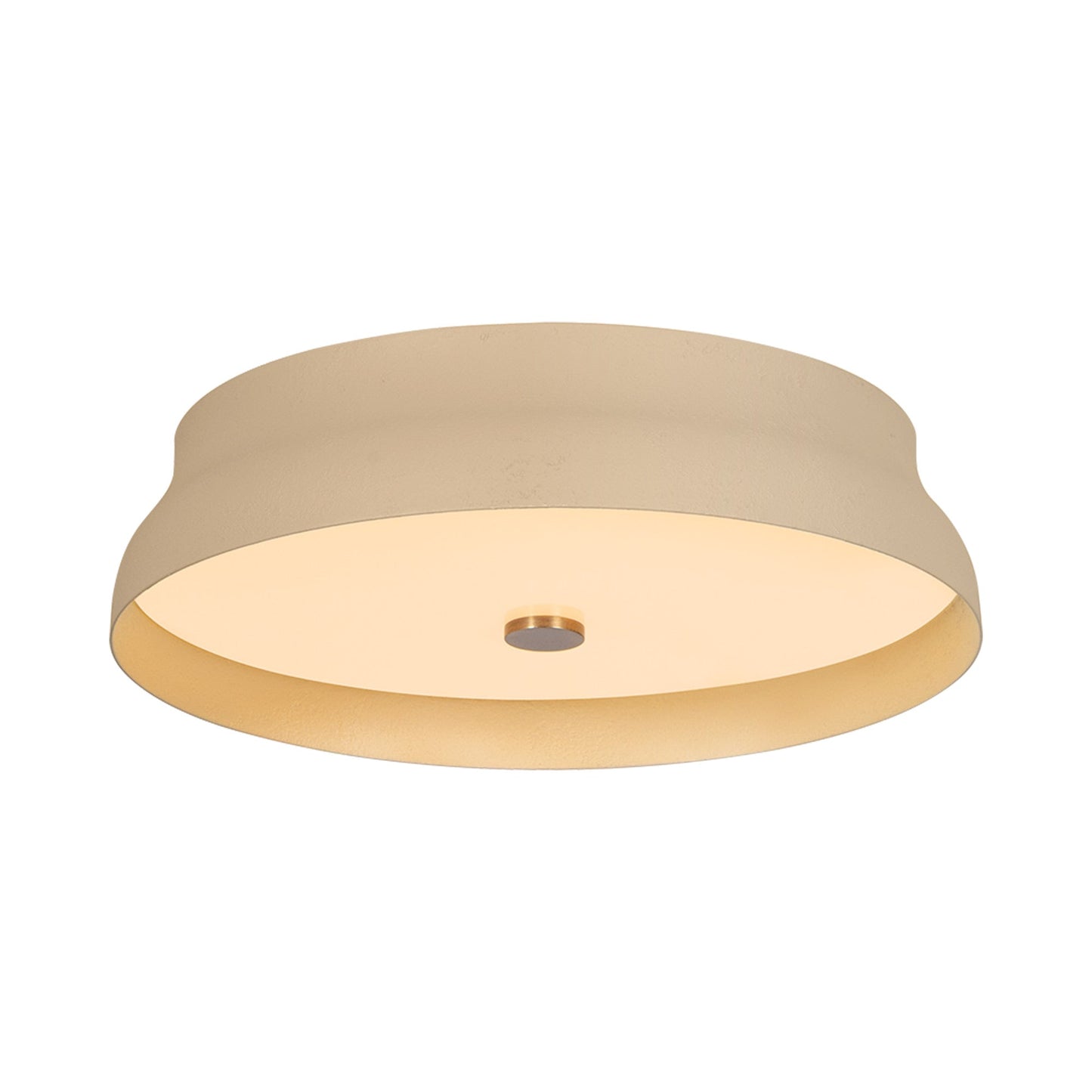 Shore LED Flush Mount Ceiling Light in Cream Gesso (16-Inch).