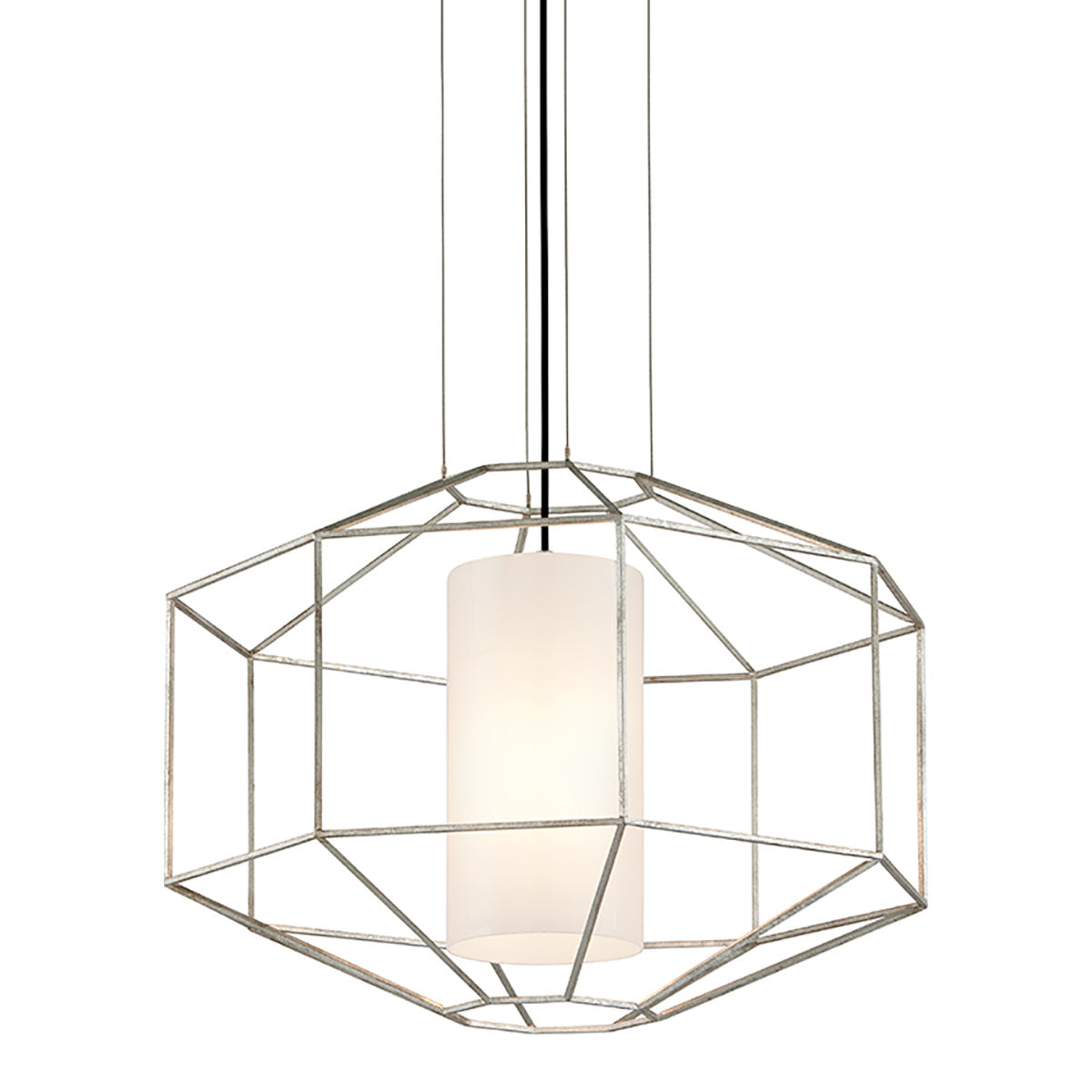 Silhouette Pendant Light in Silver Leaf (X-Large).