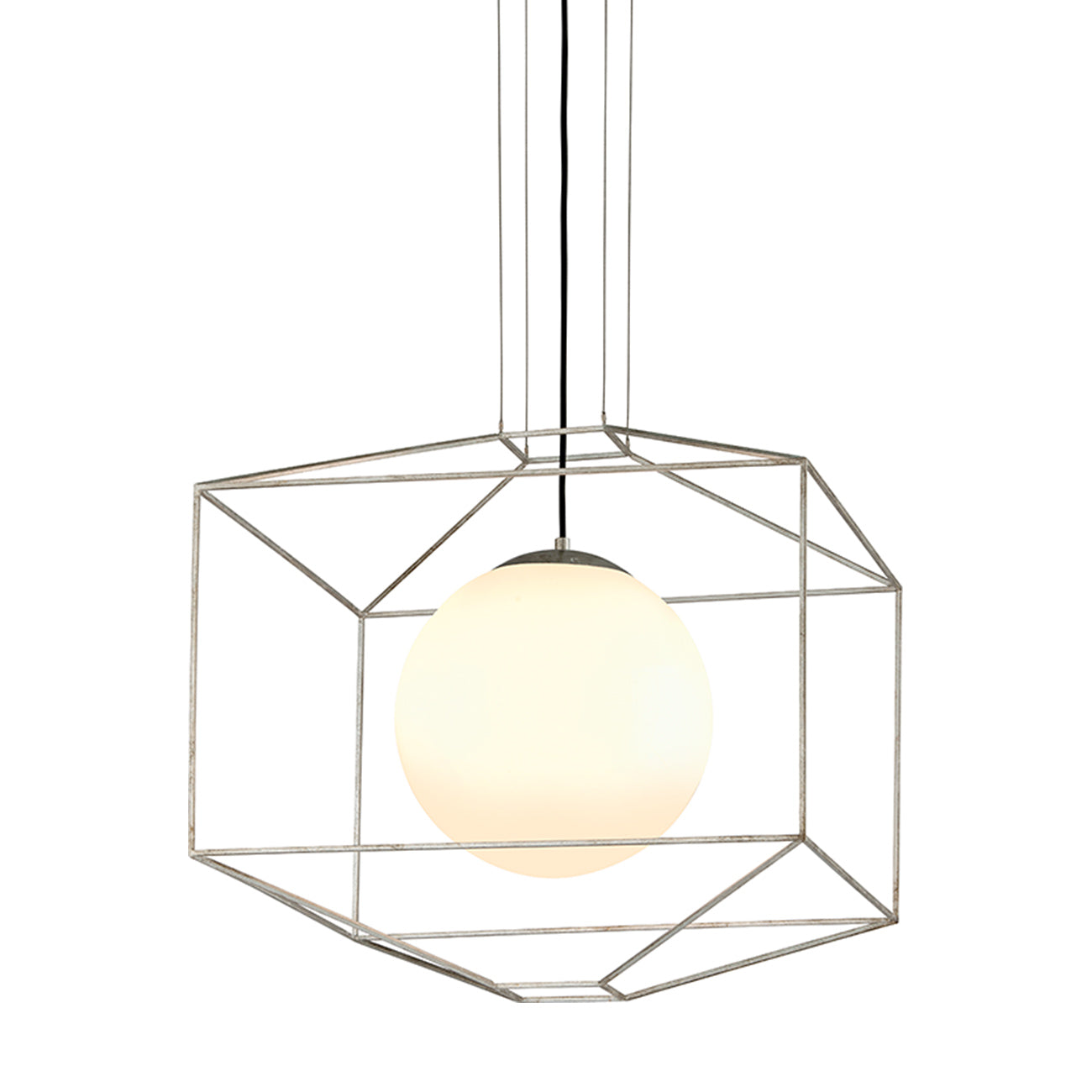 Silhouette Pendant Light in Silver Leaf (Large).