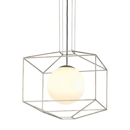 Silhouette Pendant Light in Silver Leaf (Large).