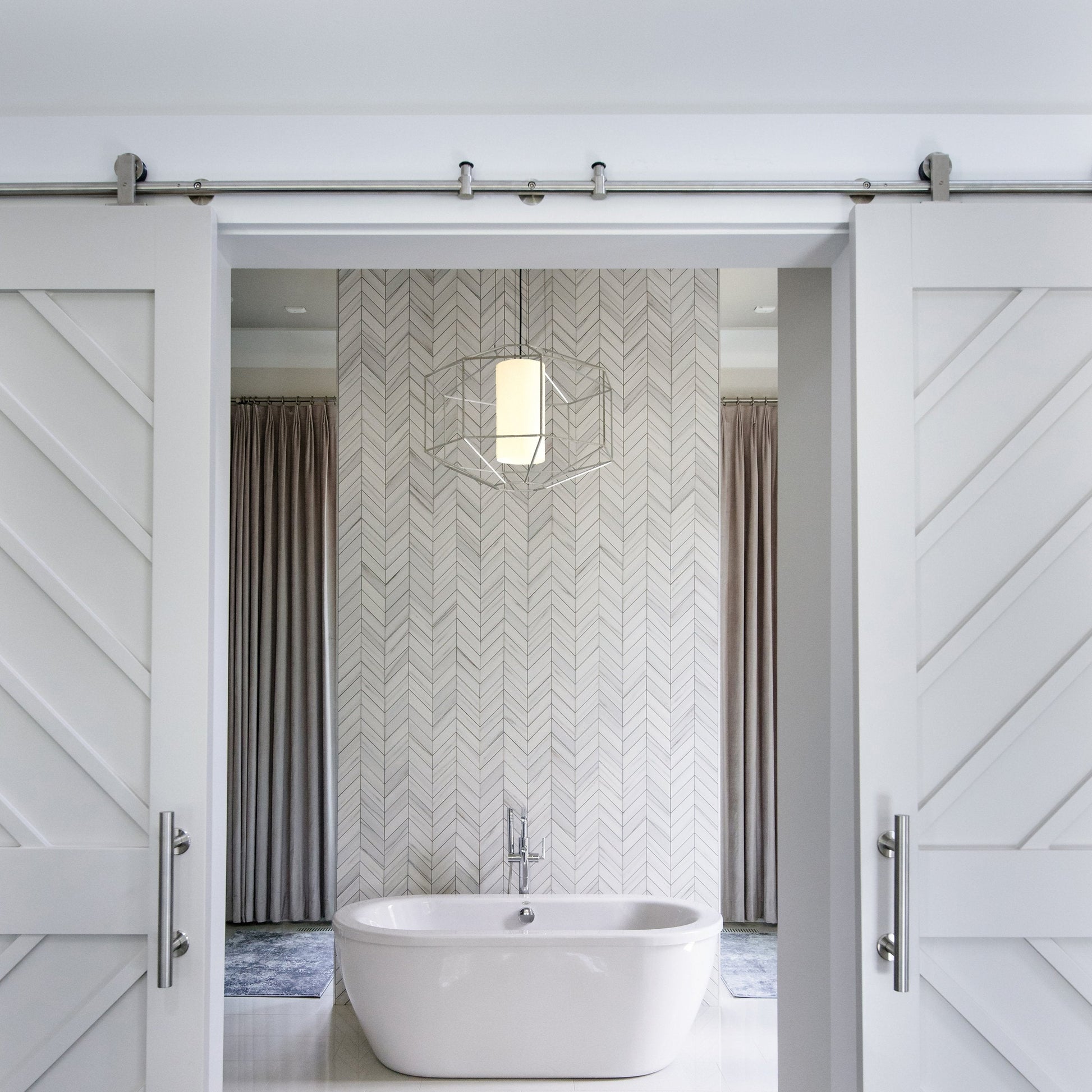 Silhouette Pendant Light in bathroom.