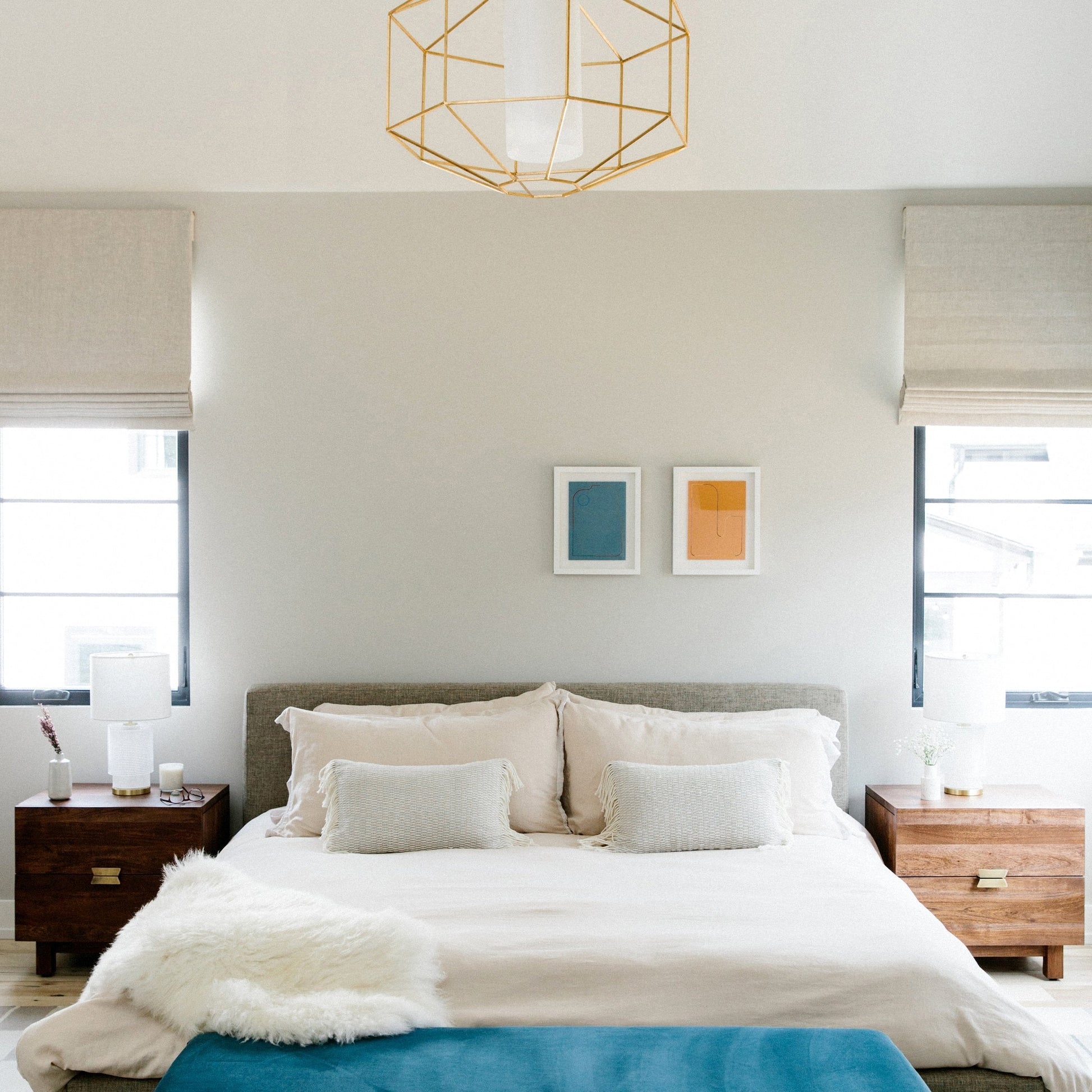 Silhouette Pendant Light in bedroom.