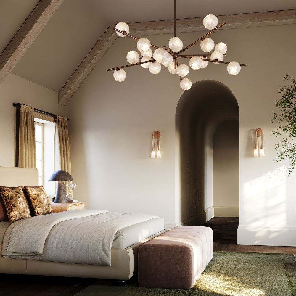 Sonny Chandelier in bedroom.