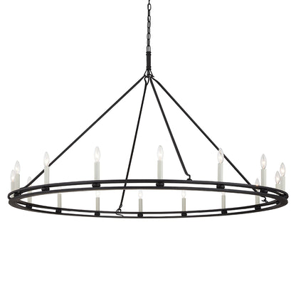 Sutton Chandelier in Textured Black (Large/1-Tier).