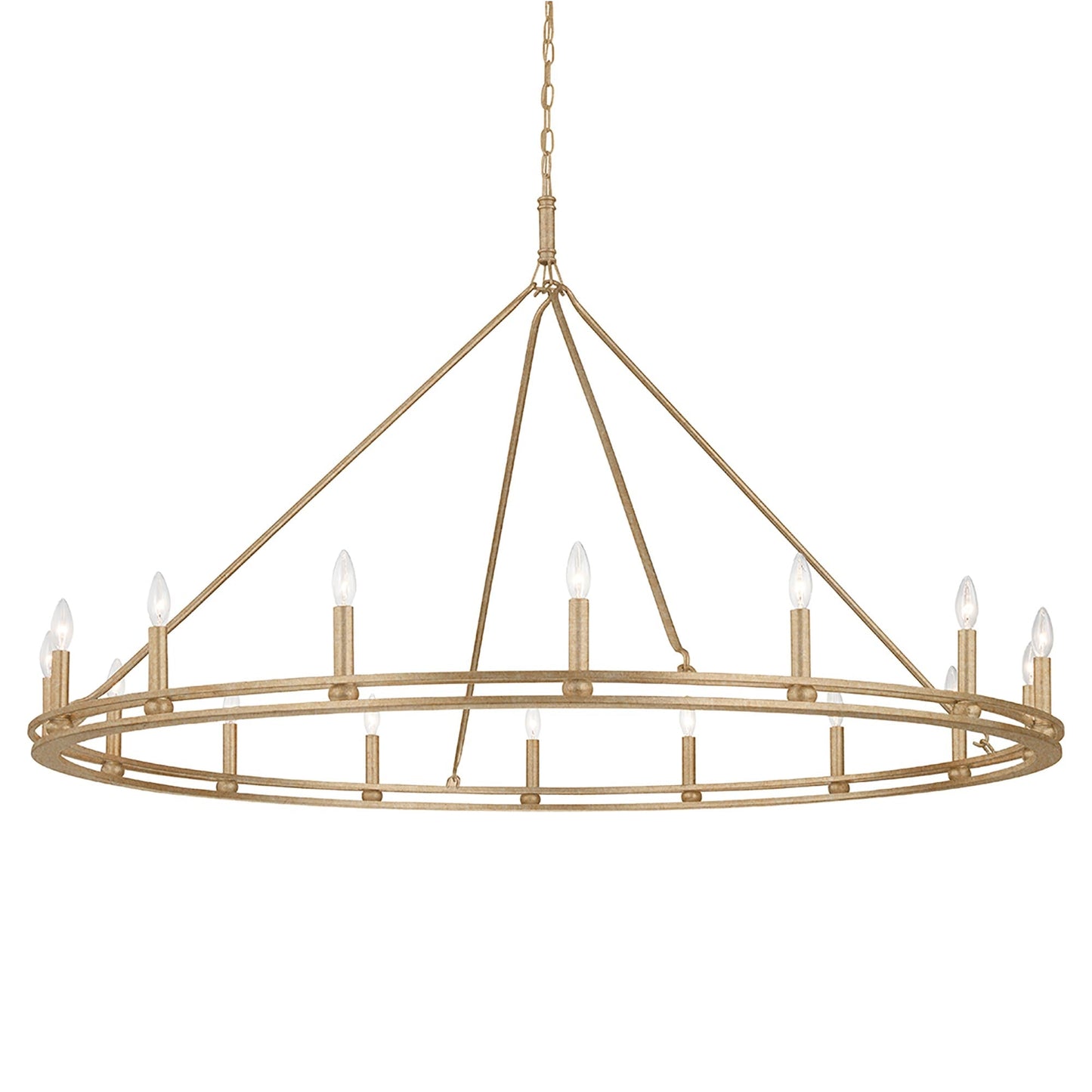 Sutton Chandelier in Champagne Silver Leaf (Large/1-Tier).