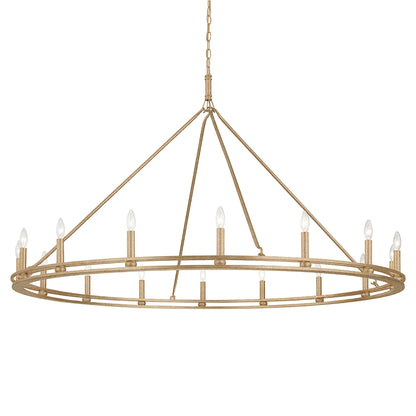 Sutton Chandelier in Champagne Silver Leaf (Large/1-Tier).