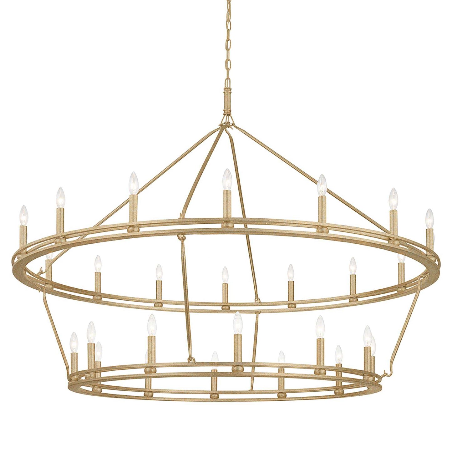 Sutton Chandelier in Champagne Silver Leaf (Large/2-Tier).