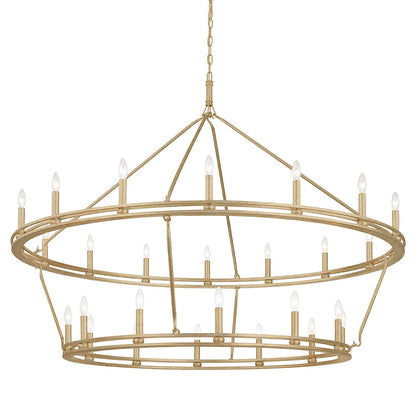 Sutton Chandelier in Champagne Silver Leaf (Large/2-Tier).