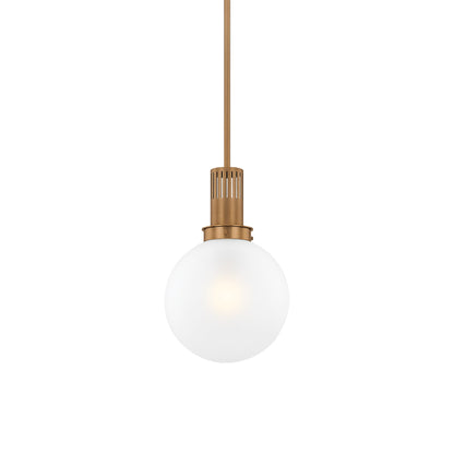 Tobias Pendant Light in Patina Brass (11.75-Inch).