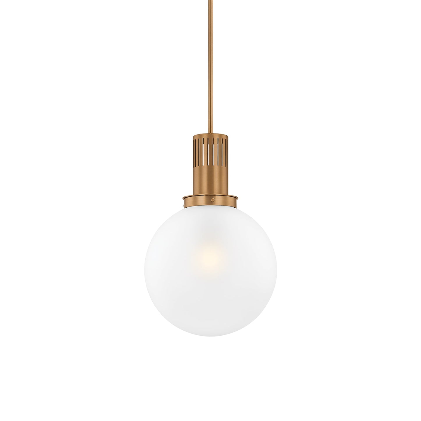 Tobias Pendant Light in Patina Brass (15.75-Inch).