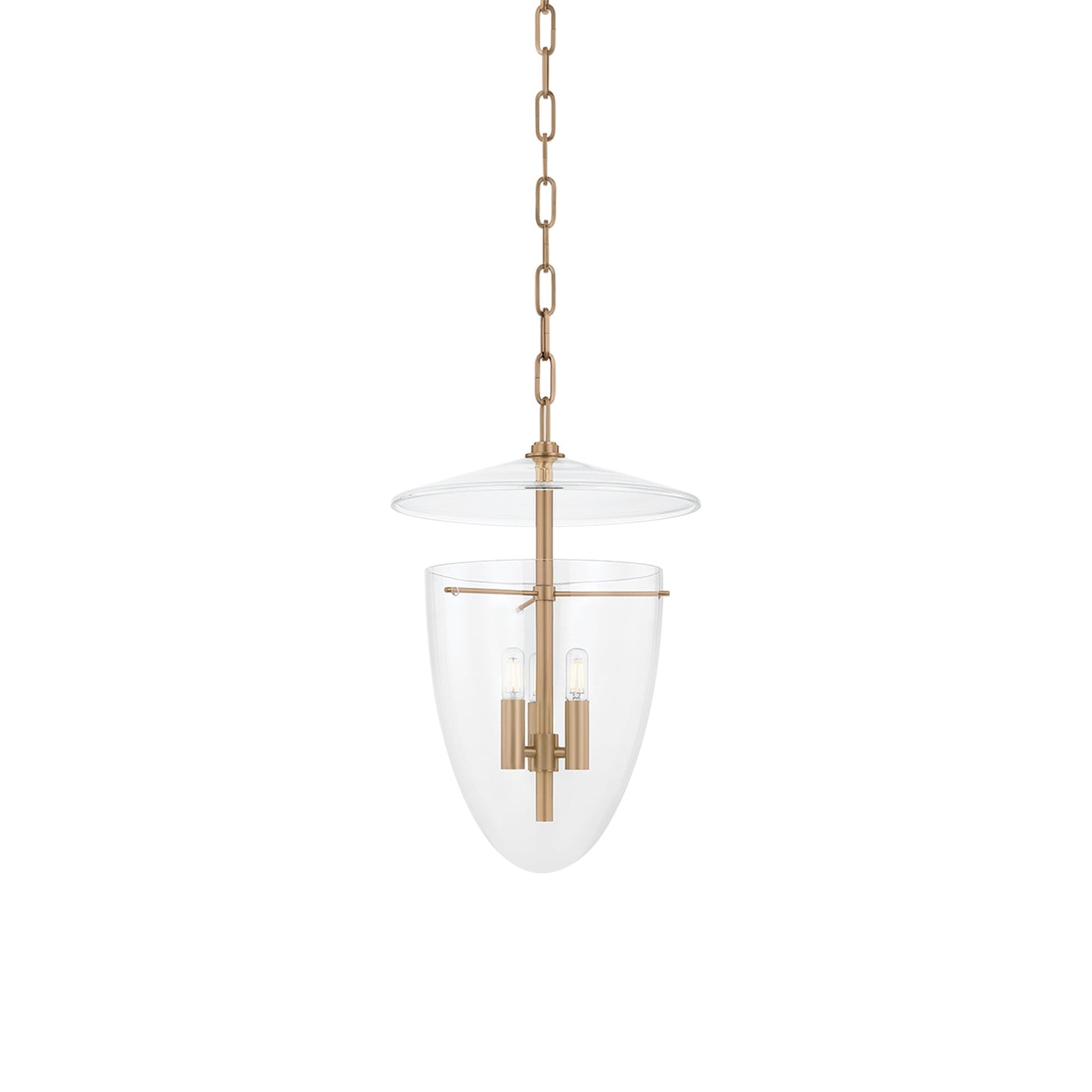 Tully Pendant Light in Patina Brass (3-Light).