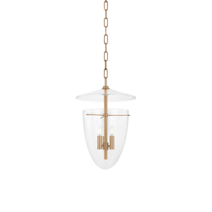 Tully Pendant Light in Patina Brass (3-Light).
