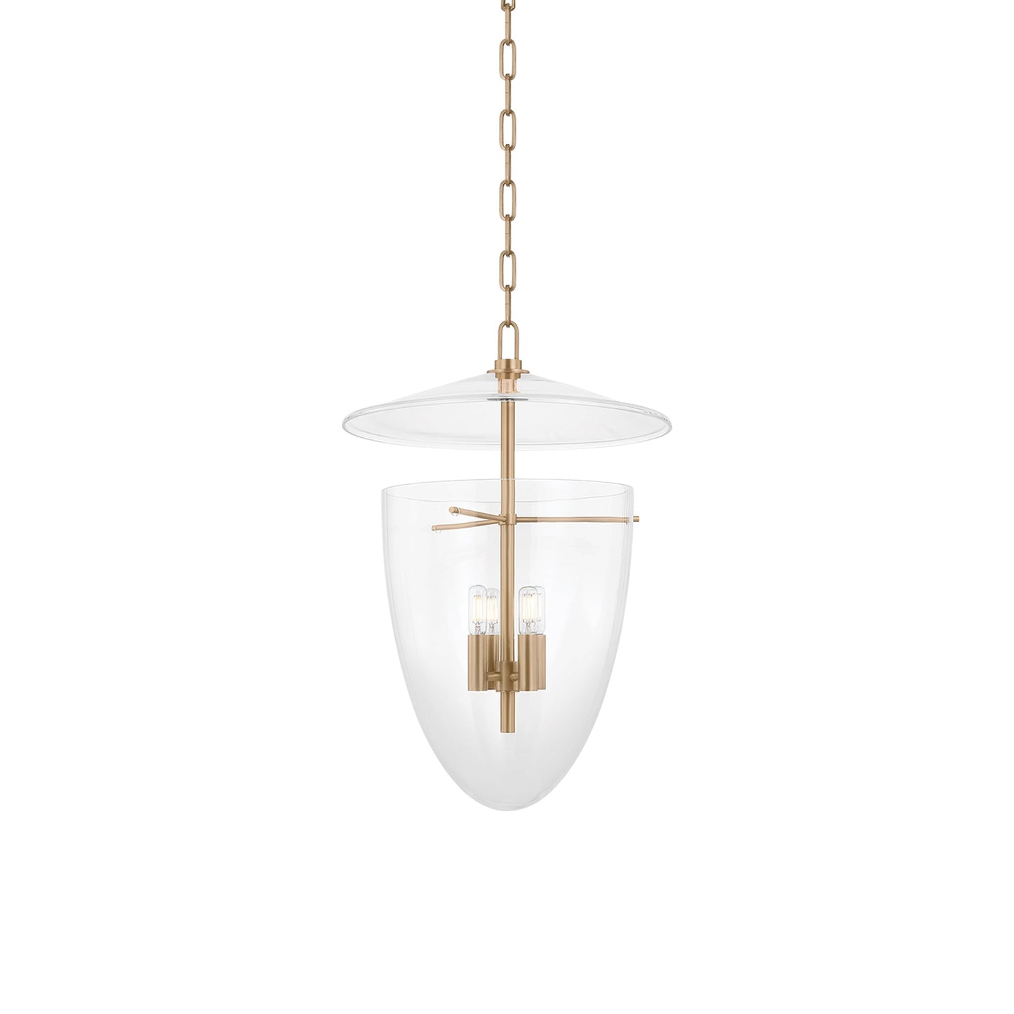 Tully Pendant Light in Patina Brass (4-Light).