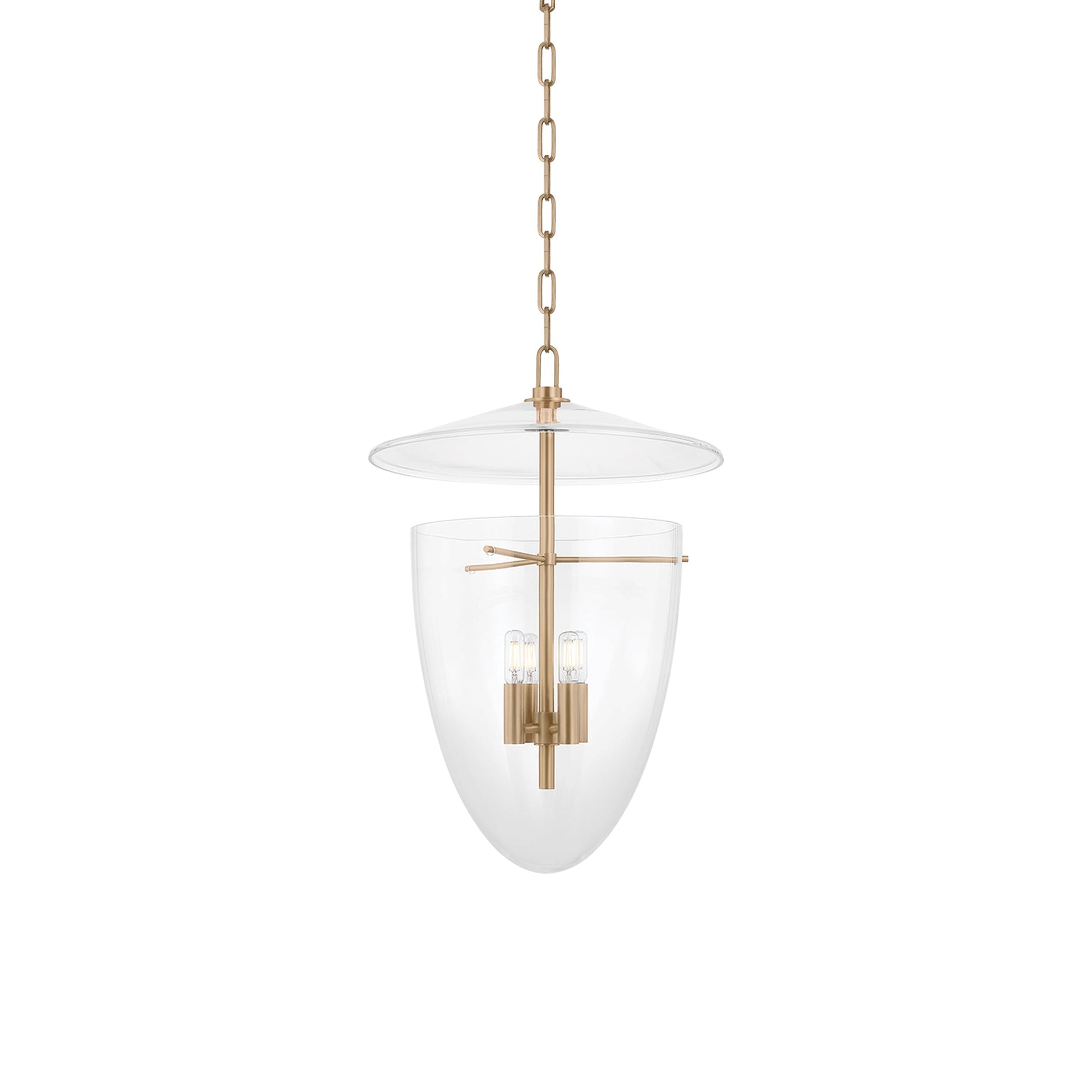 Tully Pendant Light in Patina Brass (4-Light).