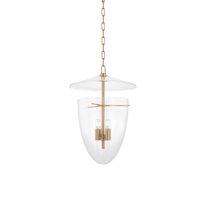 Tully Pendant Light in Patina Brass (4-Light).