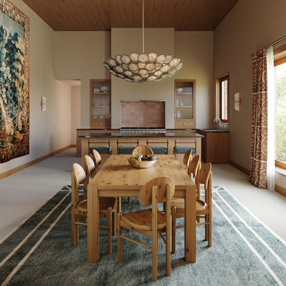 Wassama Chandelier in dining room.