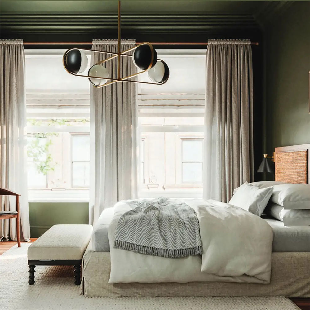 Willard Chandelier in bedroom.