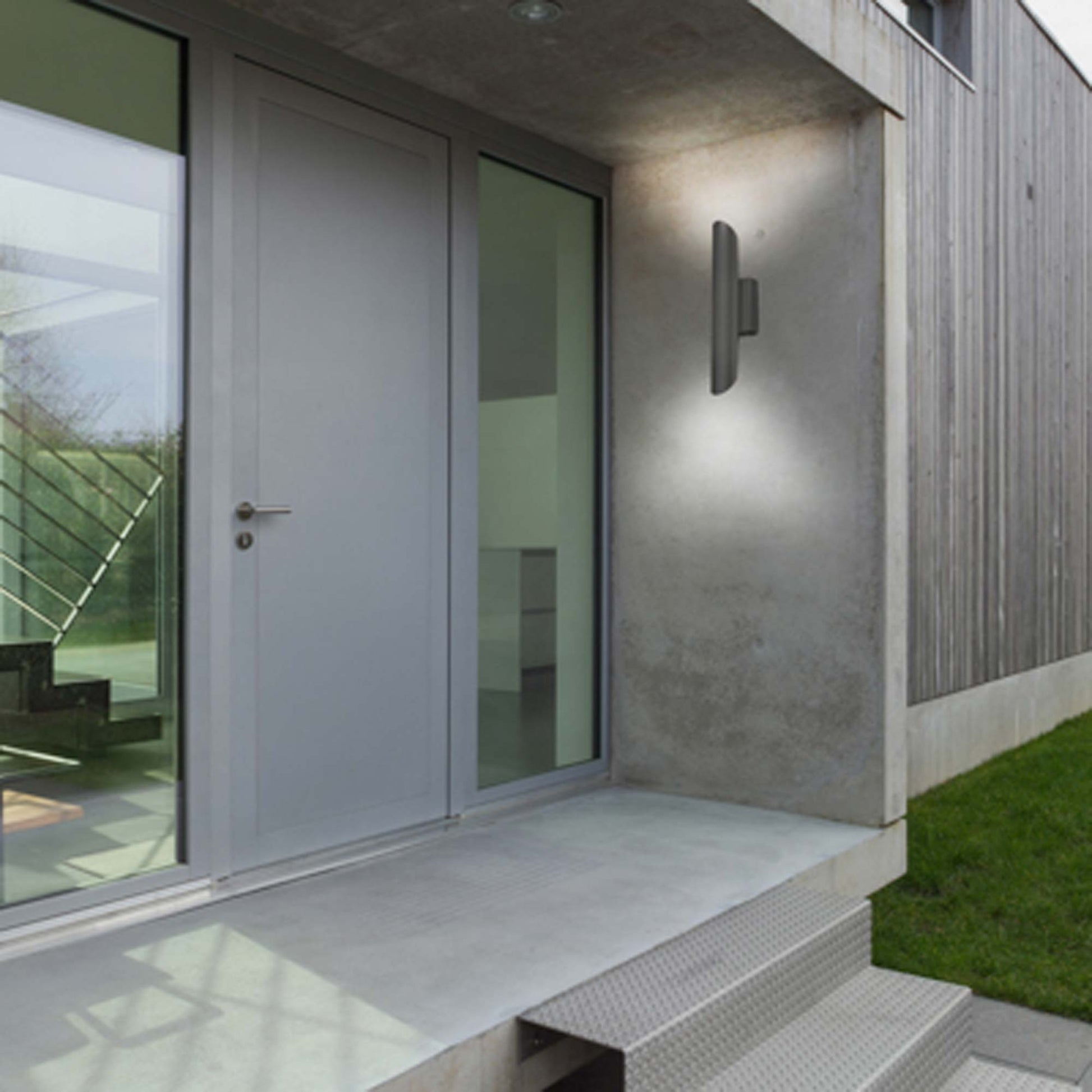 Cylo Angle LED Wall Light in porch.