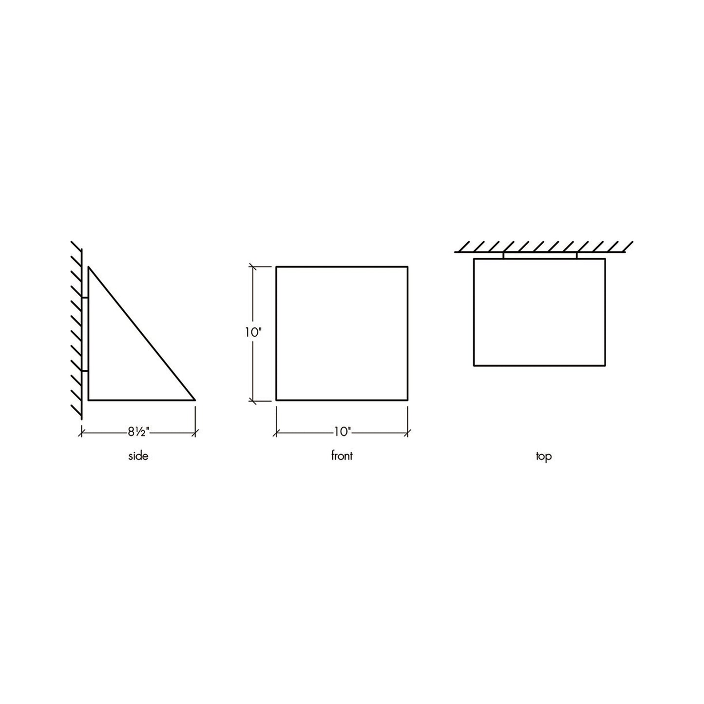 Fortis 1839 Outdoor LED Wall Light - line drawing.