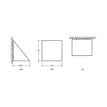Fortis 1839 Outdoor LED Wall Light - line drawing.