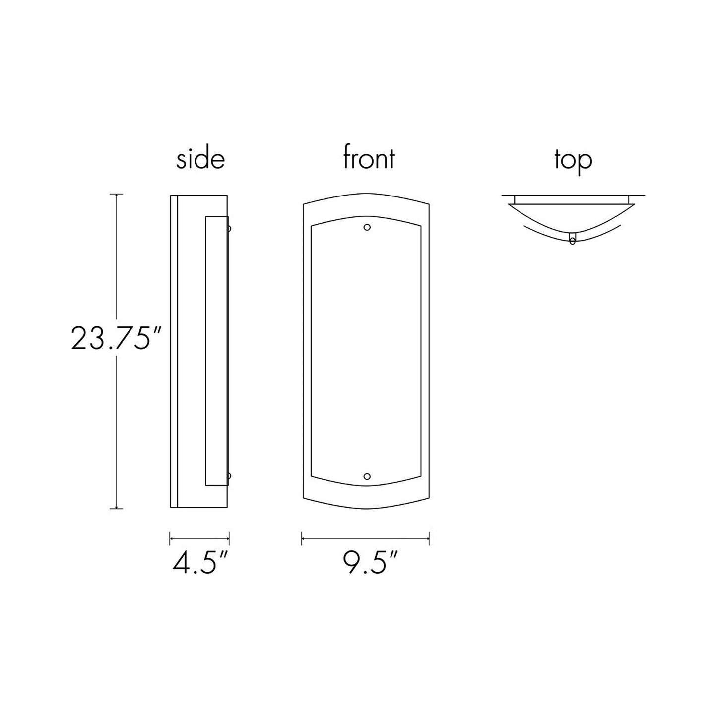 Luz Azul Outdoor Wall Light - line drawing.