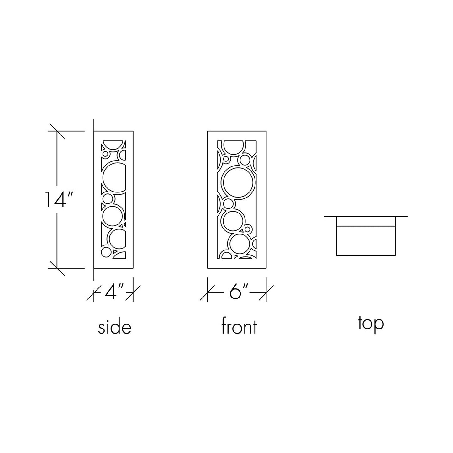 Modelli Outdoor LED Wall Light - line drawing.