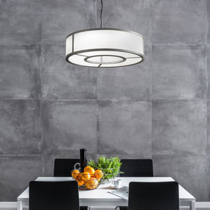 Tambour Pendant Light in living room.