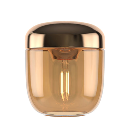 Acorn Lamp Shade in Amber Brass.