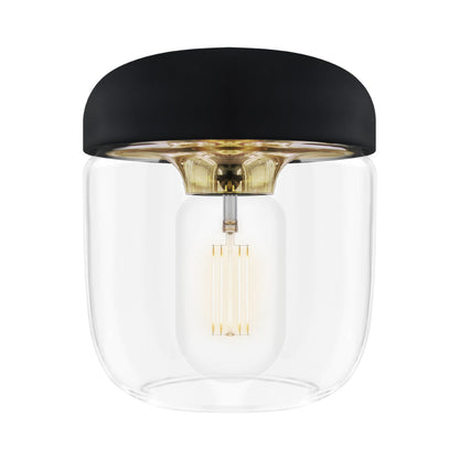 Acorn Lamp Shade in Black/Polished Brass.
