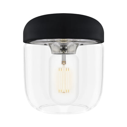 Acorn Lamp Shade in Black/Polished Steel.