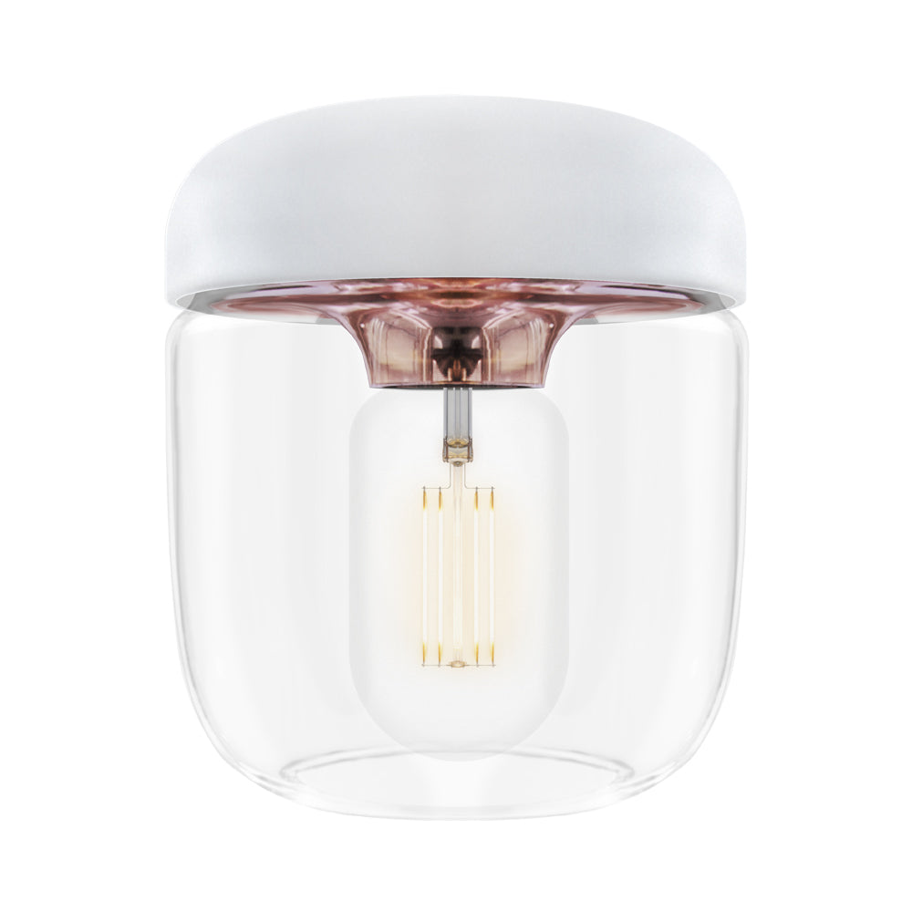 Acorn Lamp Shade in White/Polished Copper.
