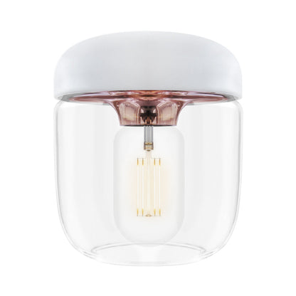Acorn Lamp Shade in White/Polished Copper.