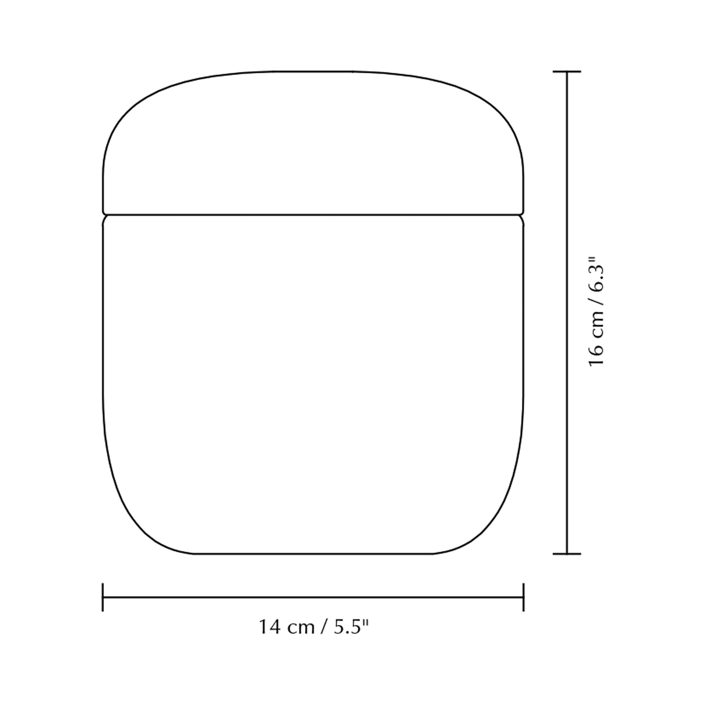 Acorn Lamp Shade - line drawing.