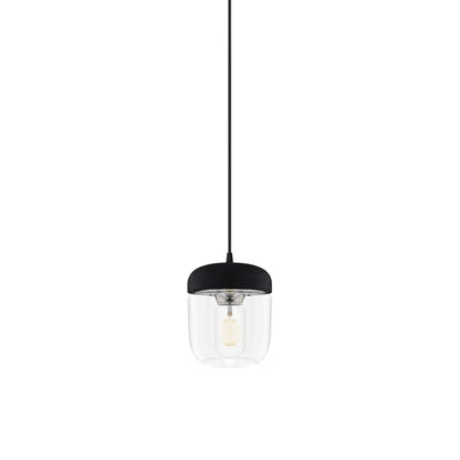 Acorn Pendant Light in Black/Polished Steel.