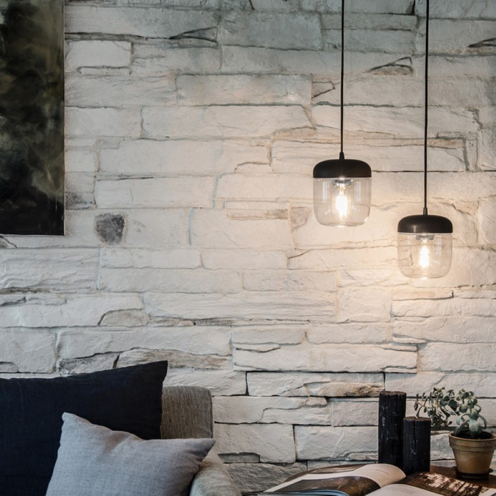 Acorn Pendant Light in living room.