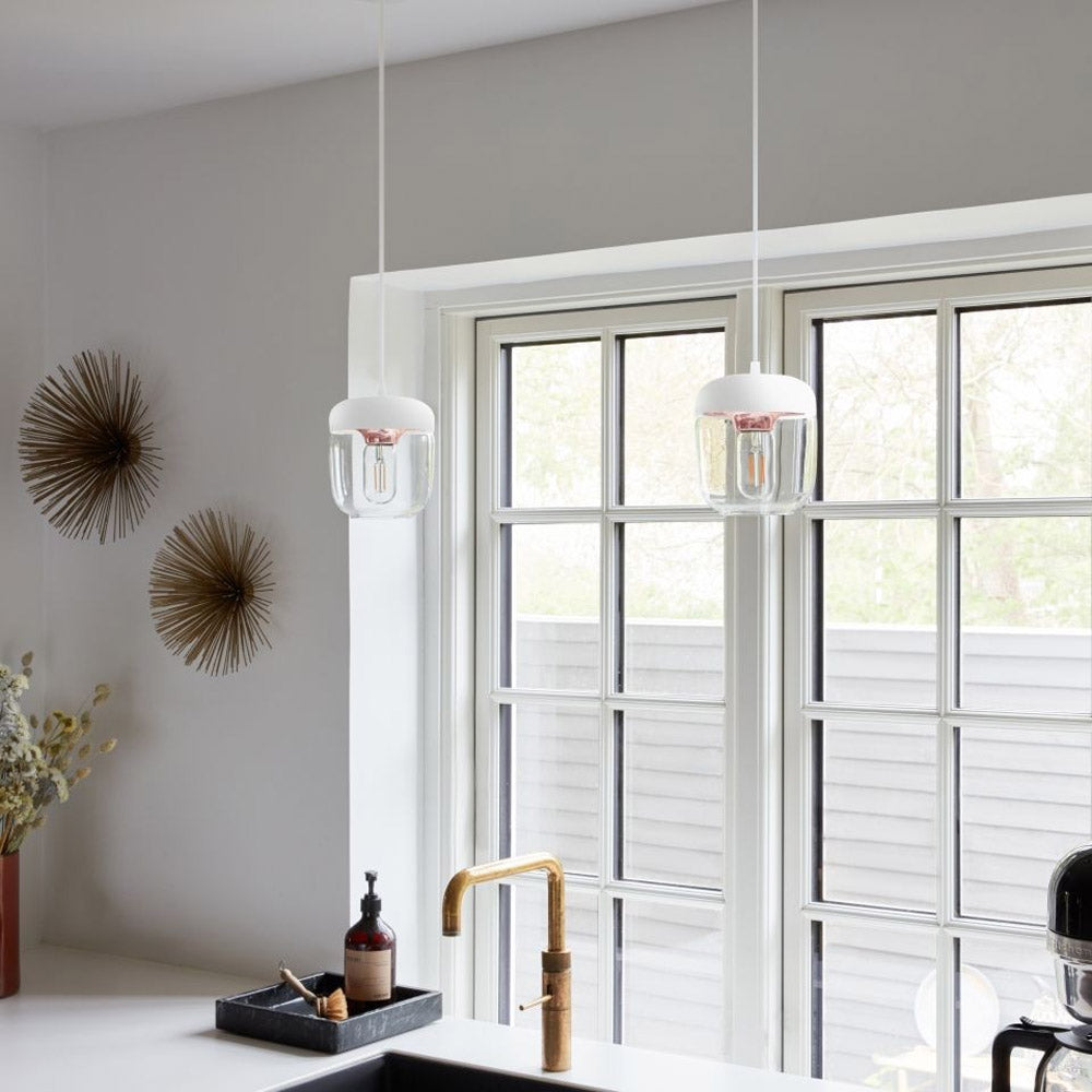 Acorn Pendant Light in kitchen.